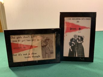 2 Vintage Desloge, MO Framed Cards - 5x7