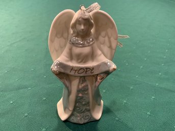 Angel Of Hope Porcelain Ornament, 4' Tall