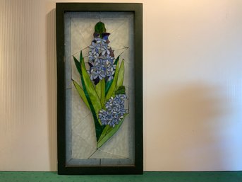 Stained Glass Hyacinth Flower Wall Hanging.