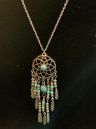Dream Catcher Necklace With Very Long Chain