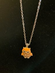 Little Owl Pendant Necklace