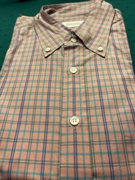 Ascot Chang Shirt Mens Size Medium Loose Fit Long Sleeve Button Down Plaid