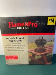Never Opened/ Used - Flame Pro 14 Inch Round Table Top Grill