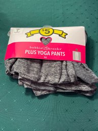 New - Bobbie Brooks Women's Gray Yoga Pants XL