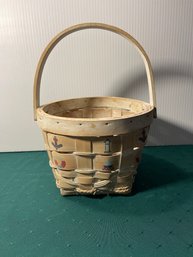 Nautical Wicker Basket With Handle