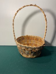 Birch Bark Baskets With Handle & Plastic Liner For A Plant
