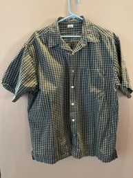 Old Navy Mens Classic Short Sleeve Button Front Cotton Large