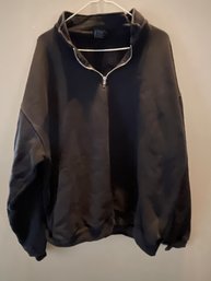 2X-large Black Pull Over Sweatshirt With Quarter Zipper