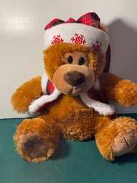 VERY RARE Atico International Christmas Teddy Bear 14' Plush Stuffed Animal ToyVERY