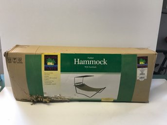 New Padded Hammock With Sunshade.  Comes With Steel Frame