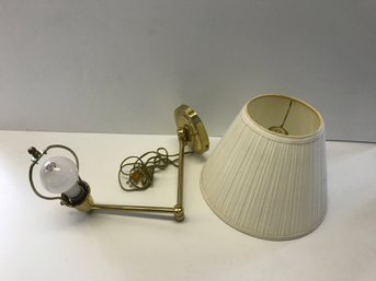 Brass Lamp With Extending, Folding Arm