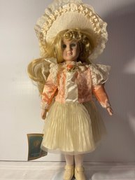 1994 Anco 17 Inch Porcelain Doll With Stand