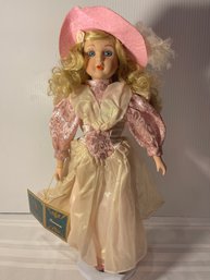 16 Inch Porcelain Doll Tamara With Stand