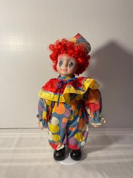 DanDee Collectable Porcelain Clown Doll Soft Expressions *Original Box* Red Hair