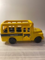 Vintage 1991 Fisher Price Chunky Little People School Bus 2372Vintage