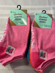 New - 12 Pair Of Ladies Verbiage Socks