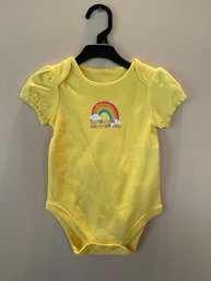New/ 3-6 Months / I Brighten Mommys Day - Yellow Onesie