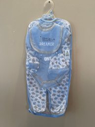 New In Mesh Bag - Seven Piece Outfit - Blue & Grey Elephants 3-6 Months