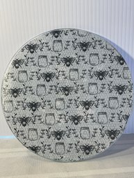 New - Crafted 8 Inch Round Glass Cheese Board