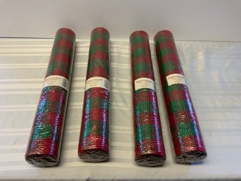 Holiday Mesh Ribbon, 4 Rolls, NEW