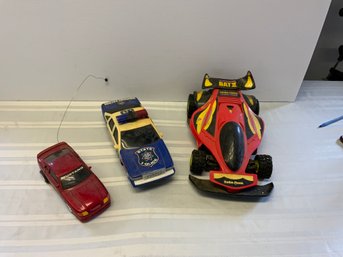 3 Old Toy Cars, Missing Remotes & Battery Pack Covers