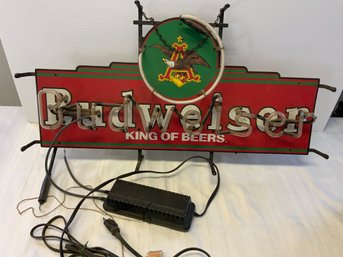 Budweiser 30 Heritage Lamp, Wires Broken, DOES NOT Light Up As Is