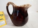 Creamer Pitcher Pottery Brown USA Marked 3.5' Stoneware