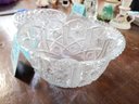 Vintage Crystal Cut Glass Bowl Dish (2) Lot