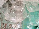 Crystal Glasses Lot 15 Vintage Misc