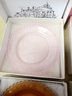 4 Pairpoint Cup Plates Blue Pink Gold Clear Sagamore MA