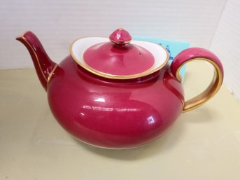 Red Tiffany NY Teapot Lidded Spode's England