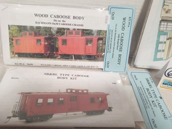 New On30 Wood Caboose Body Train Car Kits Lot