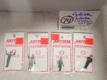 Arttista New O Scale Conductor Figures Pewter Lot (4)