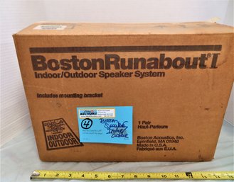 Boston Runabout I Acoustics SPEAKERS Indoor/ Outdoor W/ Mounting Bracket Vintage New Old Stock