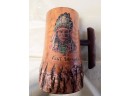 Native American Wood Carved Statue & Log Mug