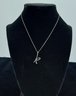 Tiffany 15' Sterling Silver Fine Chain Neclace Peretti 'k' With Elephant Charm