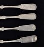 Nichols Set Of 4 Coin Silver Serving Spoons Monogrammed 134 Grams