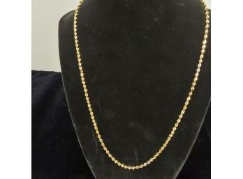 20' 14k Gold Rope Necklace 6g