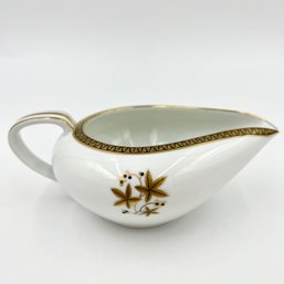 Vintage Noritake Japan - Fine China Creamer/Pitcher With Leaves  Gold Trim (559s)