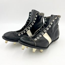 Rare Pair Of  Vintage MacGregor Black Leather Football Cleats In EXCELLENT CONDITION - Sell For $150 - 900