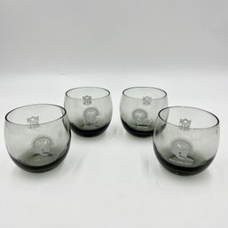 Set Of (4) NEW YORK JETS Official NFL Drinking Glasses / Cocktail Glasses - 3 1/4in Tall