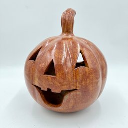 HALLOWEEN DECOR - Beautiful Ceramic Jack-o-Latern / Pumpkin - 12in Tall