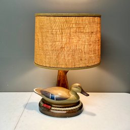 RARE Vintage Nightwatch Lamp Co. Duck Decoy Lamp