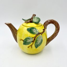 Cheerful Vintage Fitz & Floyd Bright Yellow Lemon Teapot - 22oz 1989