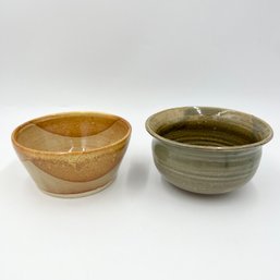 Two (2) Beautiful Handmade Clay Pots / Bowls