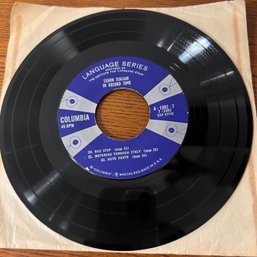LEARN ITALIAN IN RECORD TIME - Language Series 45 RPM Vinyl Record