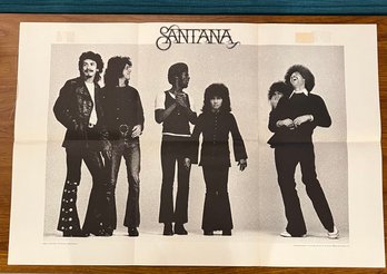 Vintage Original 1970s Columbia Records SANTANA Poster - 33x22