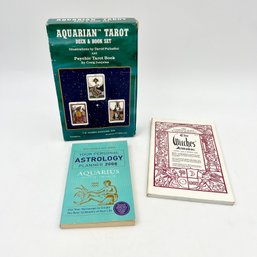 Lot Of Tarot Cards, Tarot Books, Astrology, Witch Books