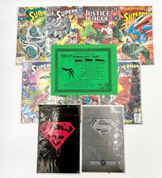 RARE!!! DC COMICS: Complete DEATH OF SUPERMAN, 9 Comic Book Set Including Sealed Sealed SUPERMAN #75