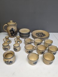 Vintage Pfaltzgraff Folk Art Dinnerware China Set Of Dishes - 25 Pieces